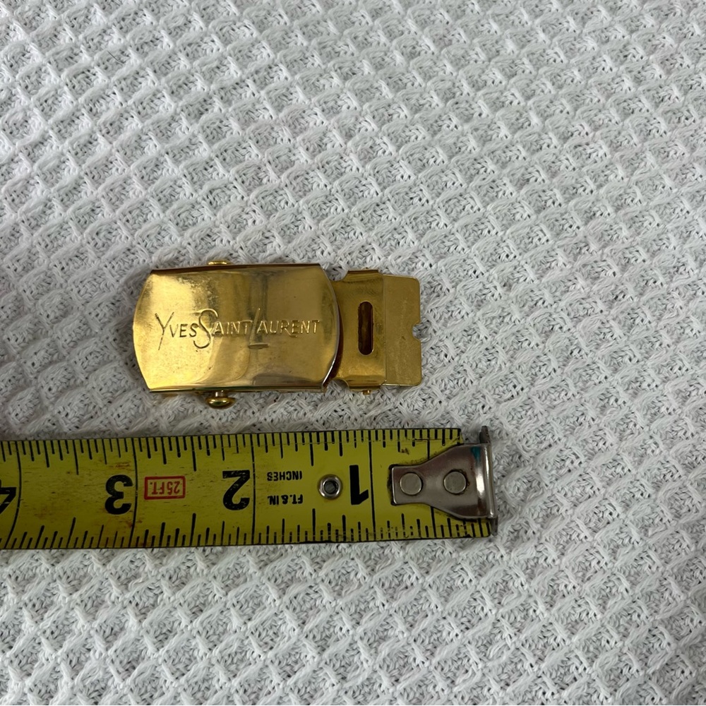 YSL Yves Saint Laurent Gold Belt Buckle Accessories accent piece authentic‎ - Picture 5 of 10